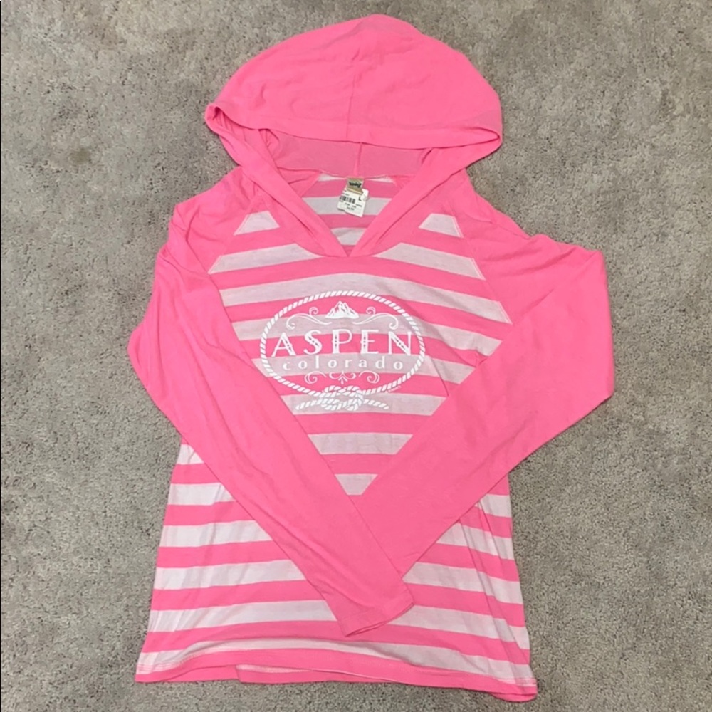 NWT pink and white striped Aspen